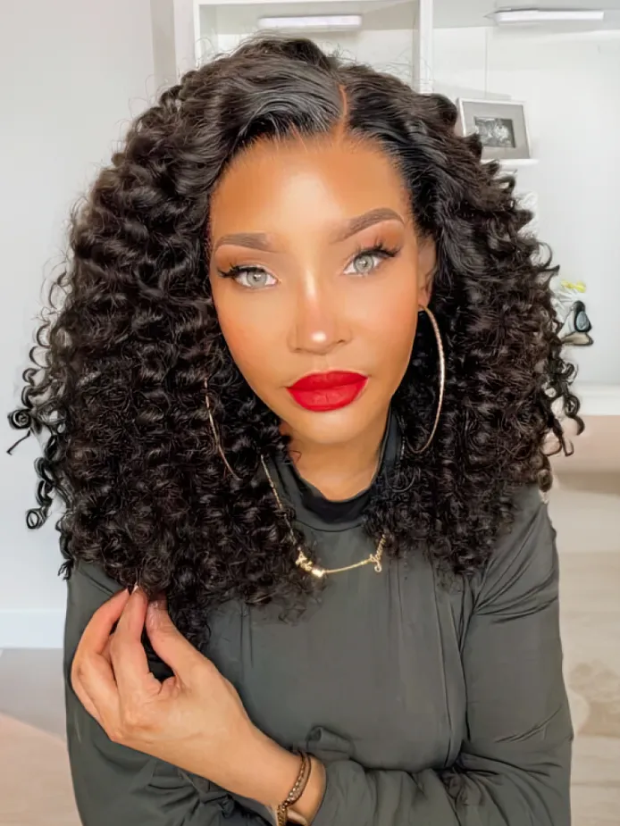 Loose Deep Wave 4x4 Lace Closure Wig HD Transparent Wig Glueless Human Hair Wig