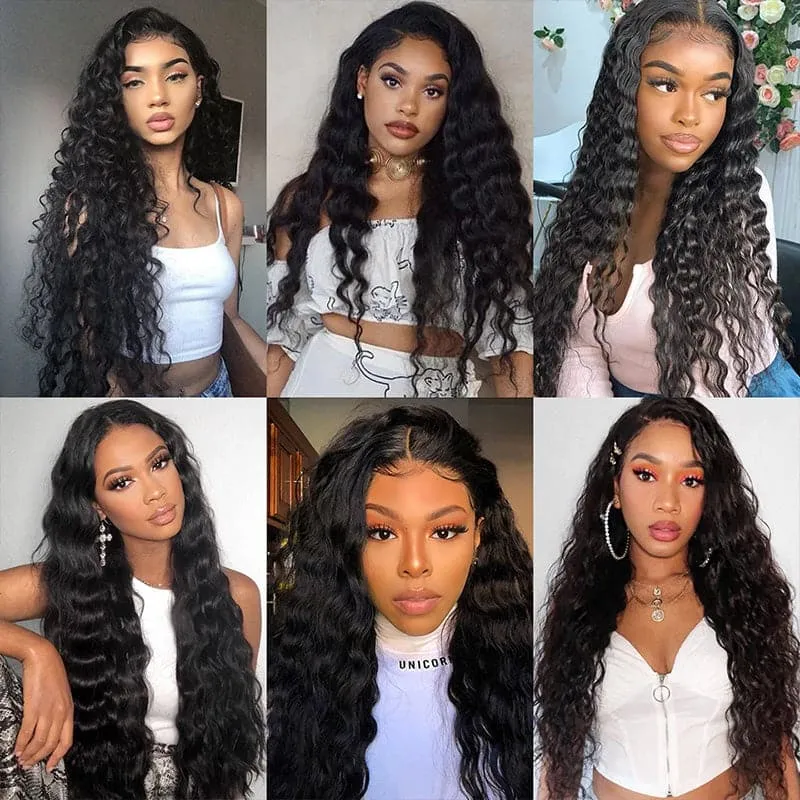 Loose Deep Wave 4x4 Lace Closure Wig HD Transparent Wig Glueless Human Hair Wig