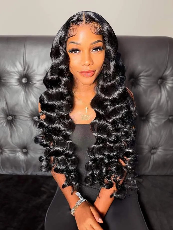 Loose Deep Wave 4x4 Lace Closure Wig HD Transparent Wig Glueless Human Hair Wig