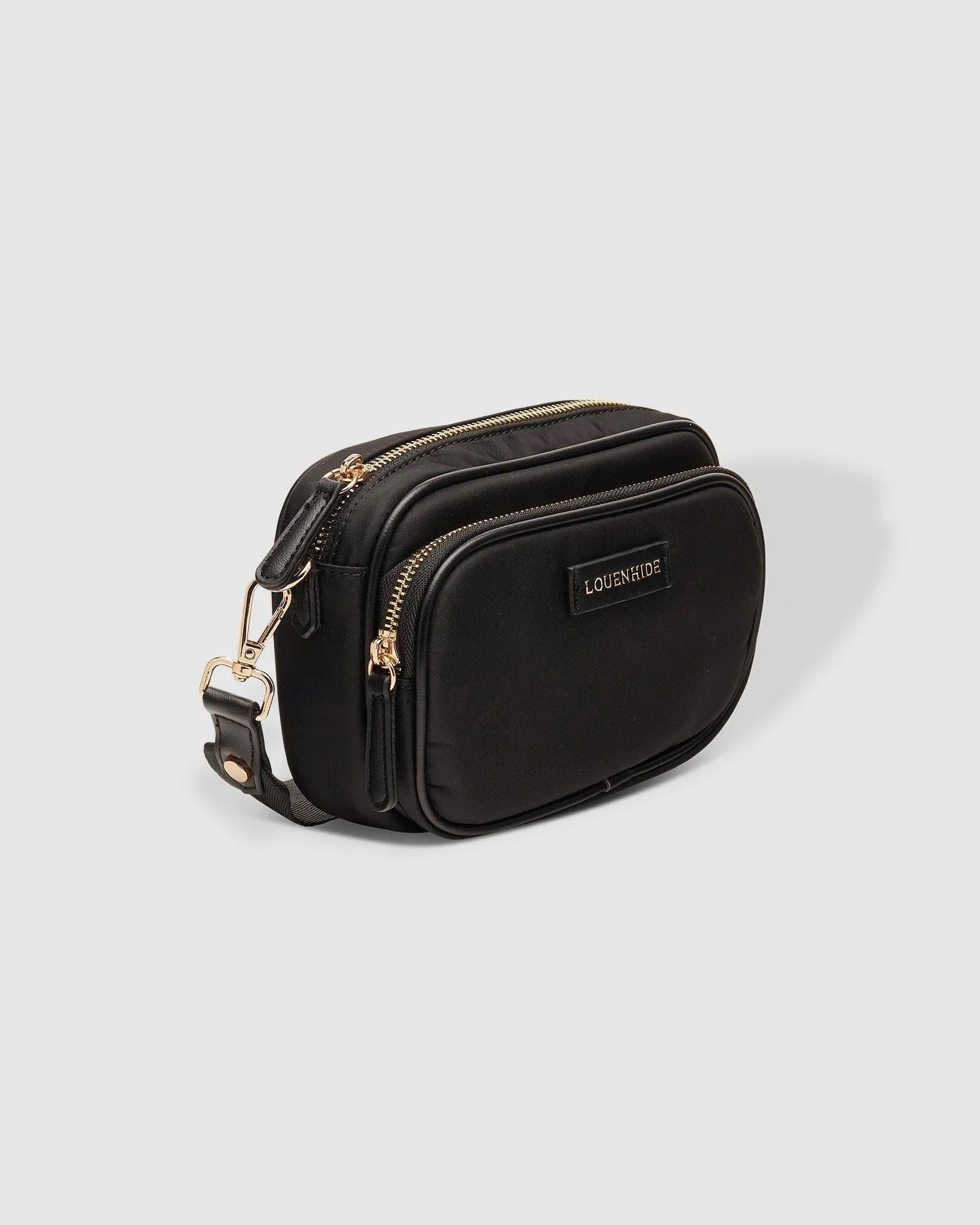 LOUENHIDE Cali Nylon Crossbody Bag - Black