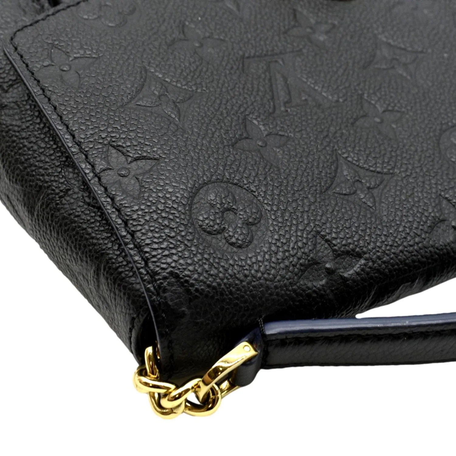 LOUIS VUITTON Blanche BB Empreinte Leather Shoulder Bag Black