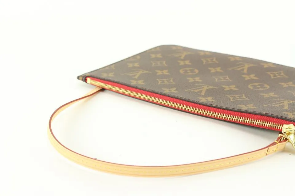 Louis Vuitton Cherry Red Monogram Neverfull Pochette GM or MM 13lz89s