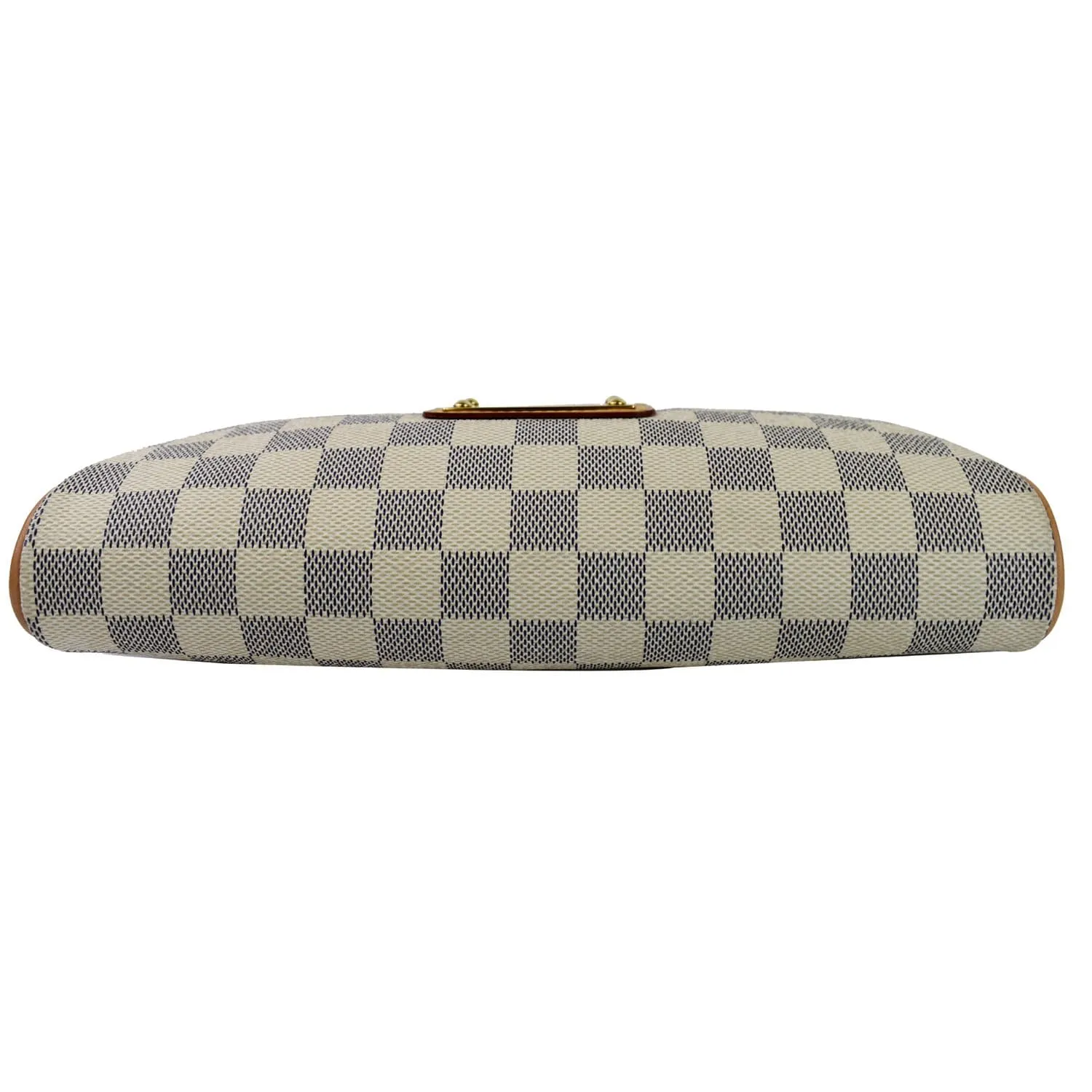 LOUIS VUITTON Pochette Eva Damier Azur Clutch Crossbody Bag White