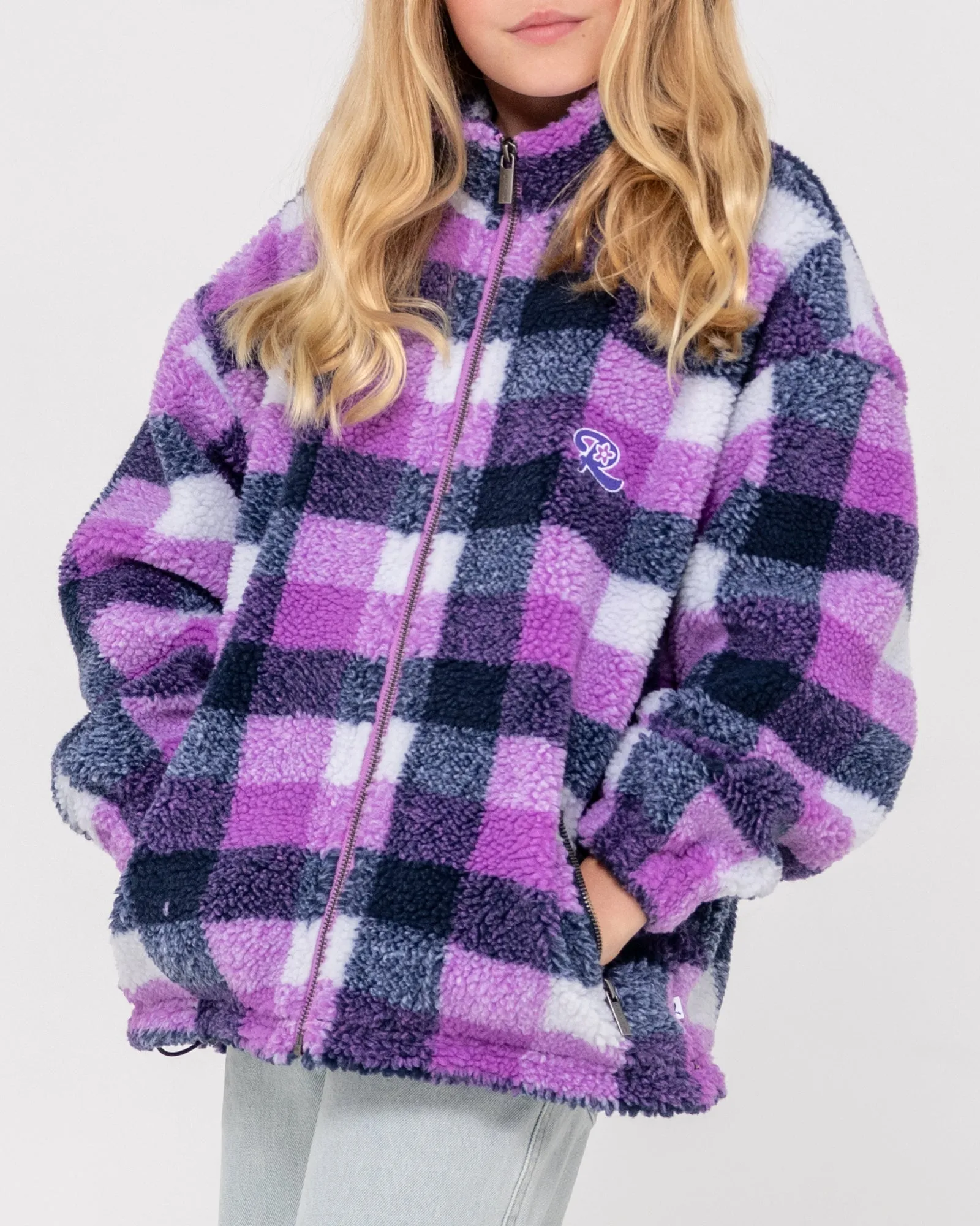 Low Tides Zip Through Sherpa Fleece Girl