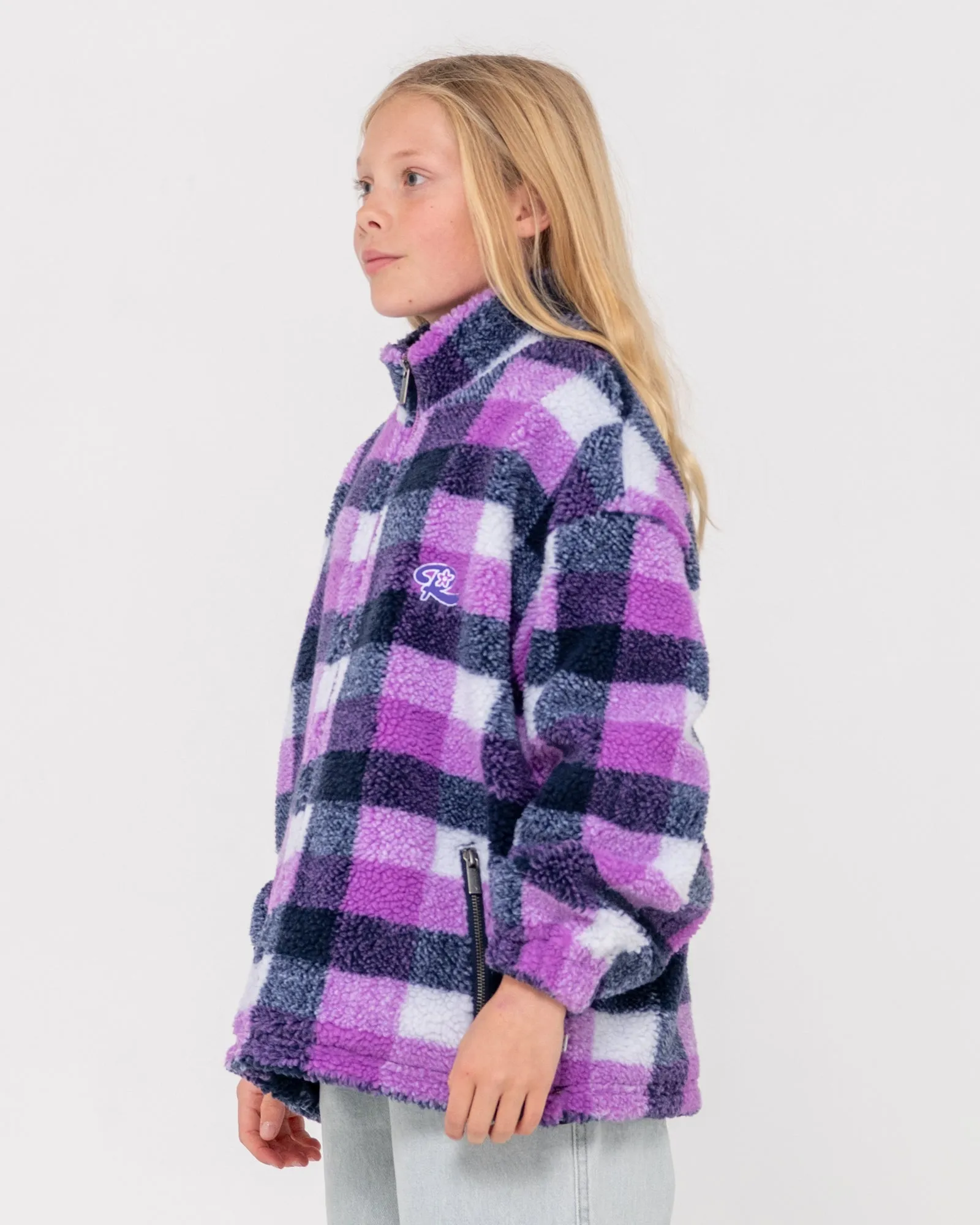 Low Tides Zip Through Sherpa Fleece Girl