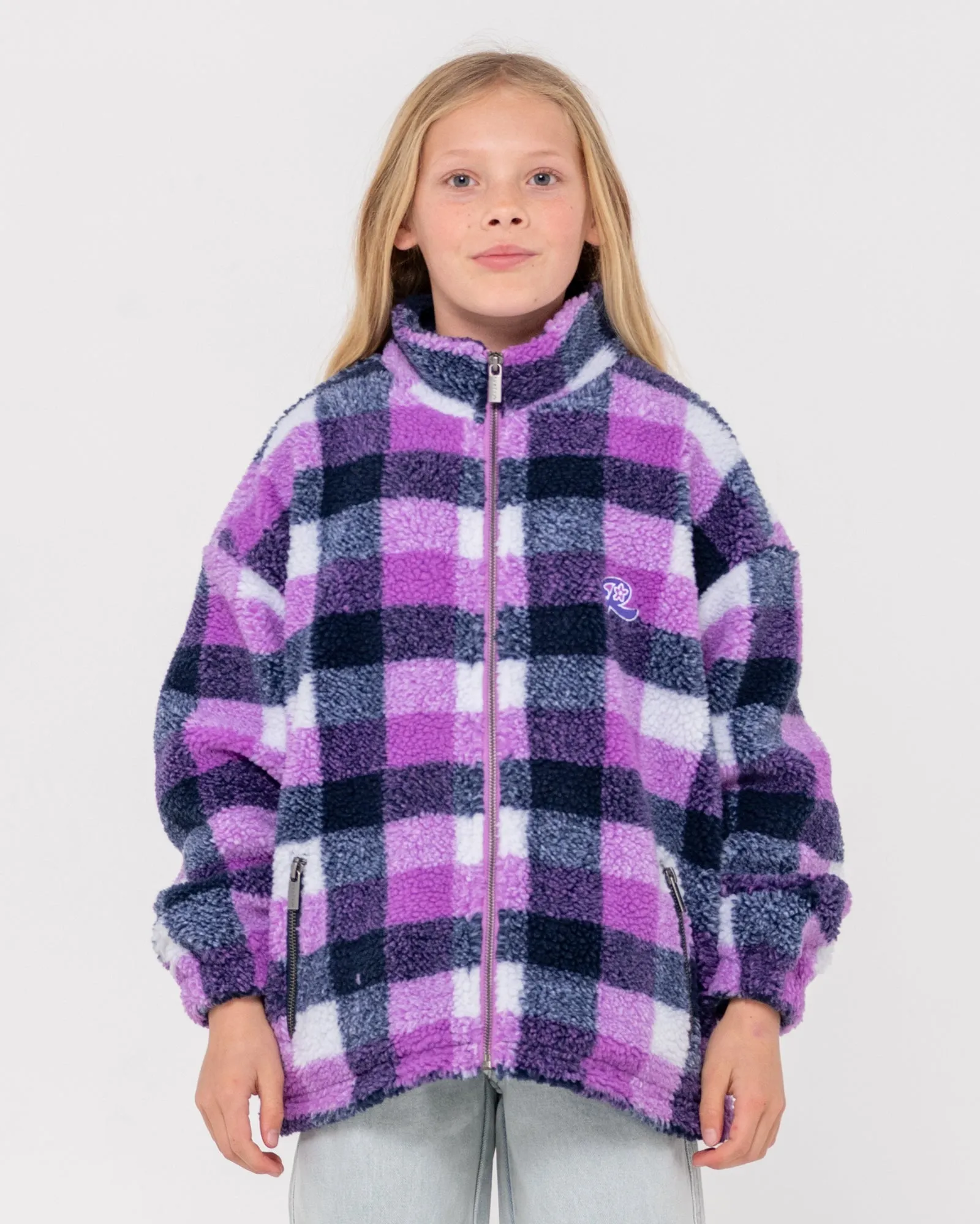 Low Tides Zip Through Sherpa Fleece Girl