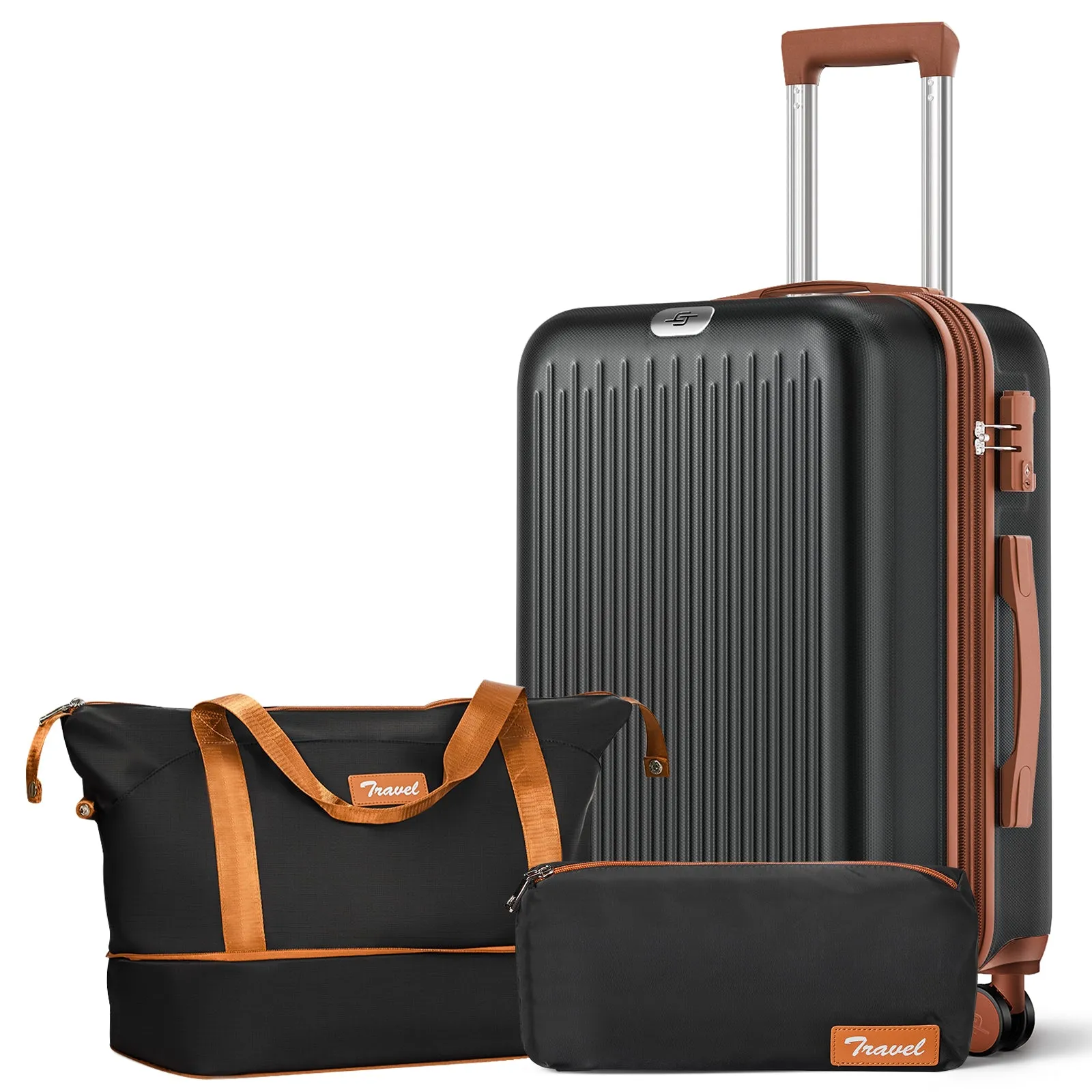 Luggage 3 Set Hardside Expandable Spinner Wheel with TSA Lock, Travel Bag, Duffel Bag,  20 Carry on Luggage