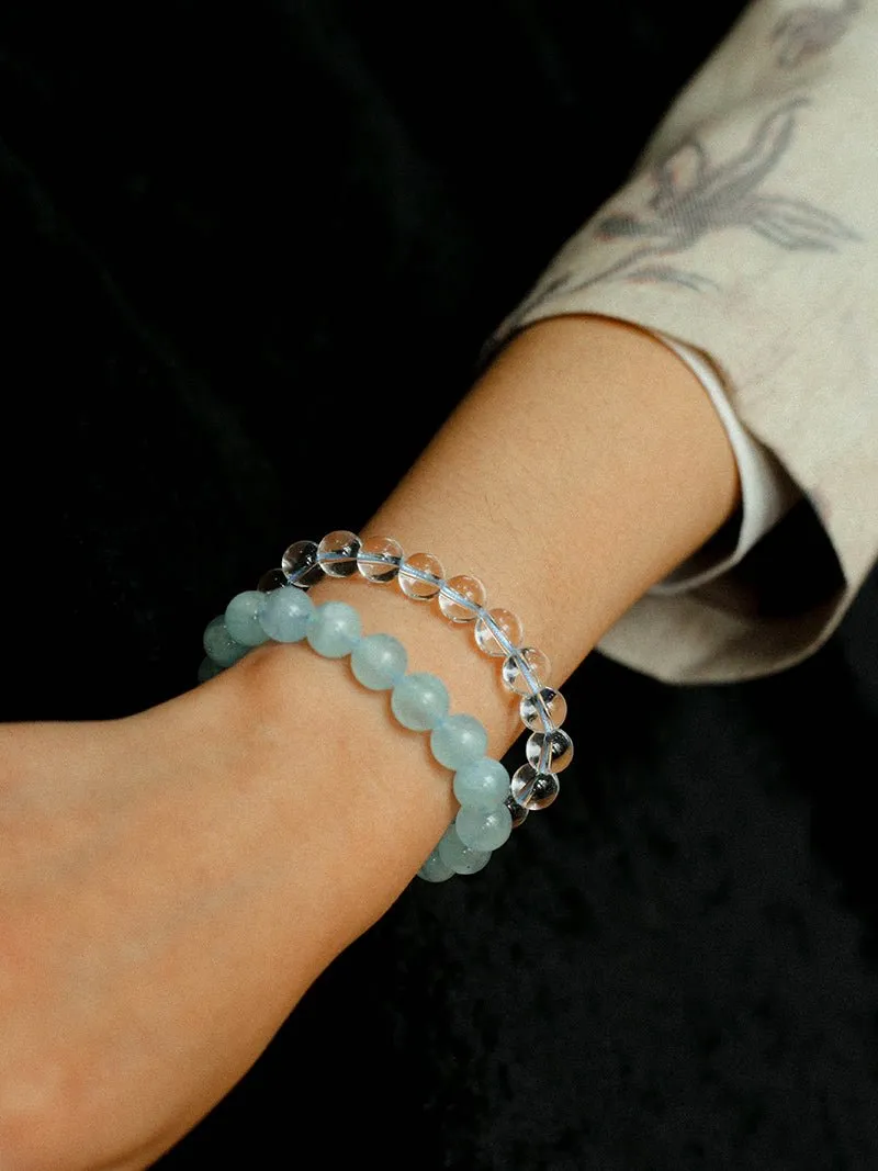 Magnetic Clasp White Crystal Bracelet