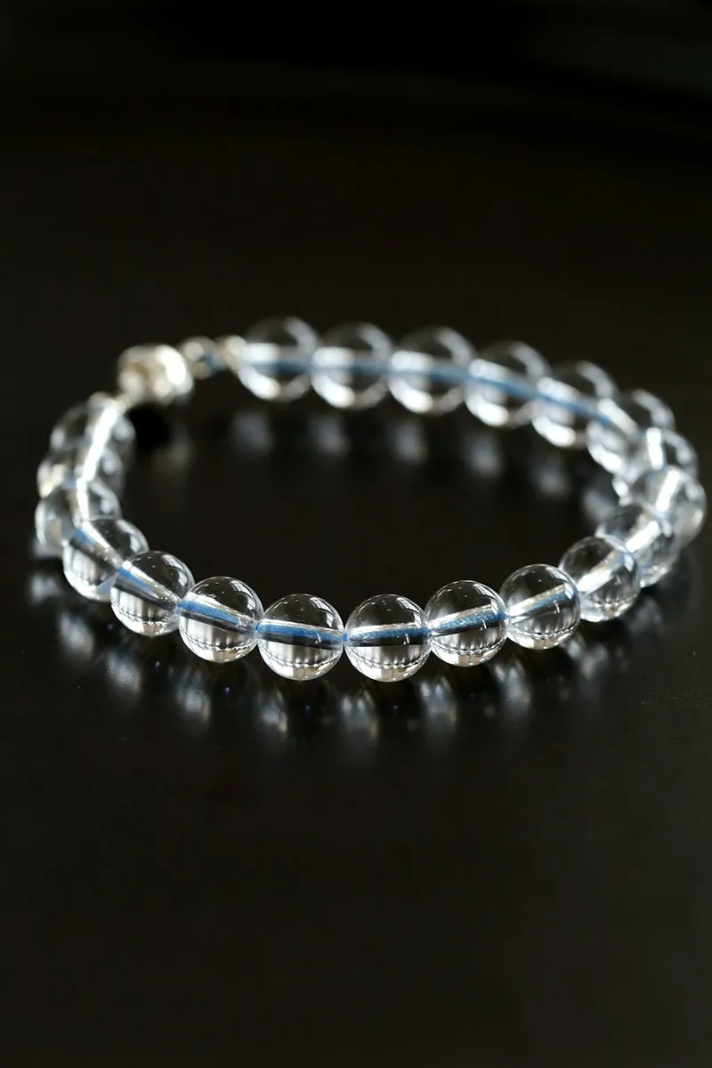 Magnetic Clasp White Crystal Bracelet