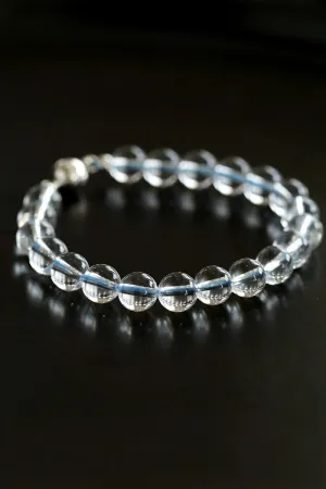 Magnetic Clasp White Crystal Bracelet