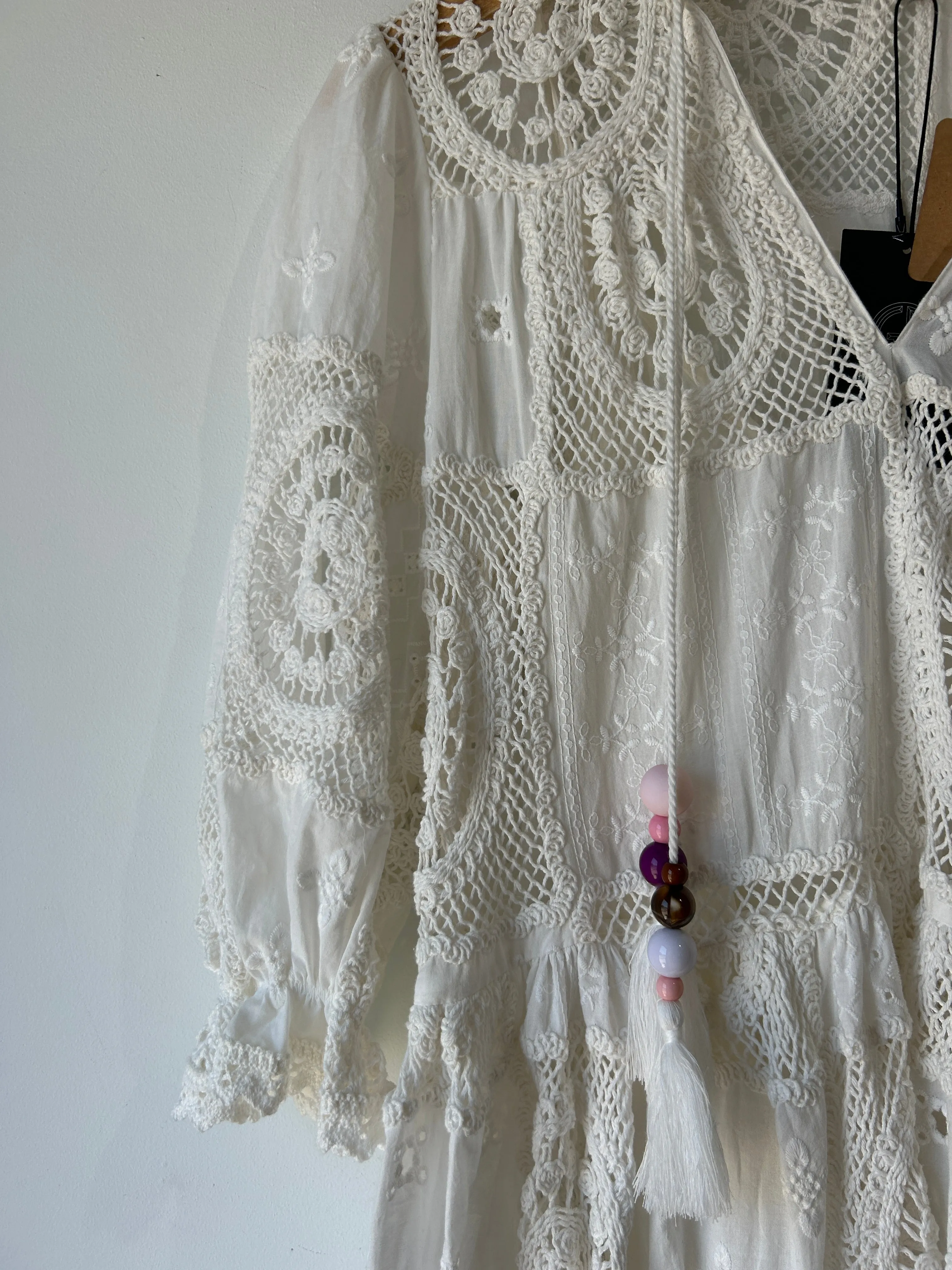 Maje White Doily Dress