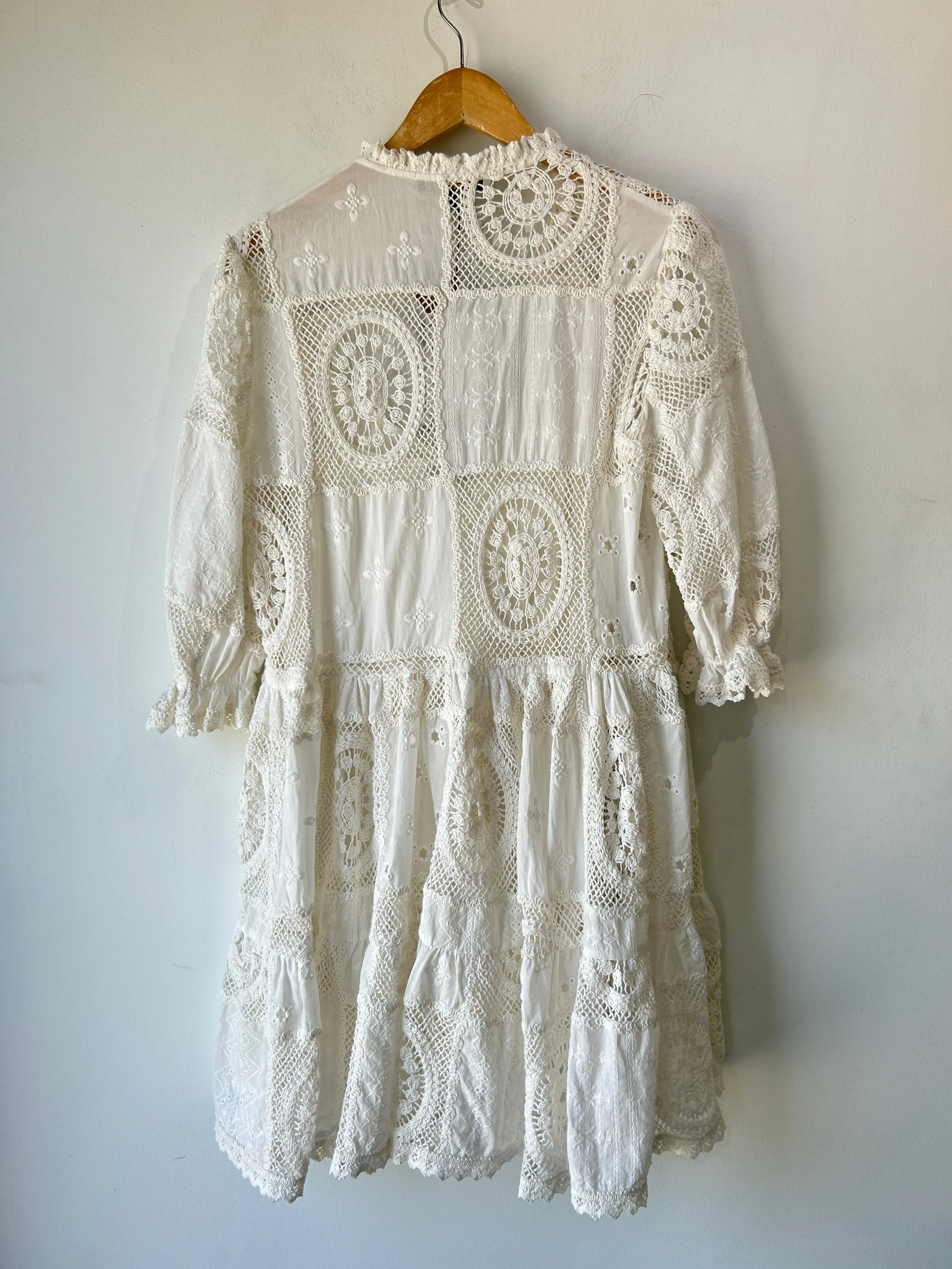 Maje White Doily Dress