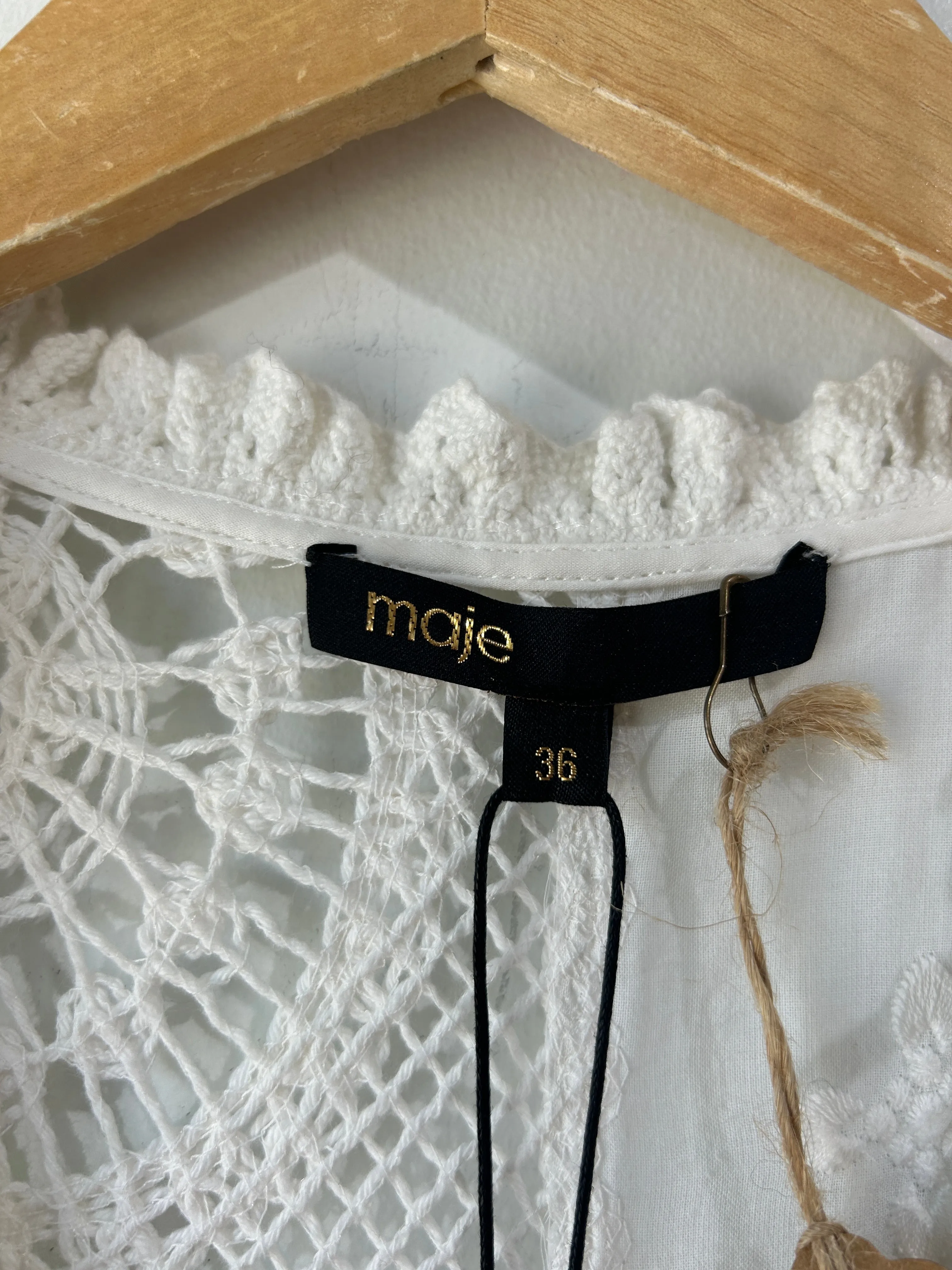 Maje White Doily Dress