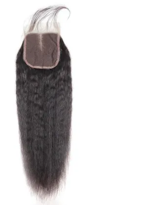 Malaysian Yaki Straight 4"x 4" Lace Closure