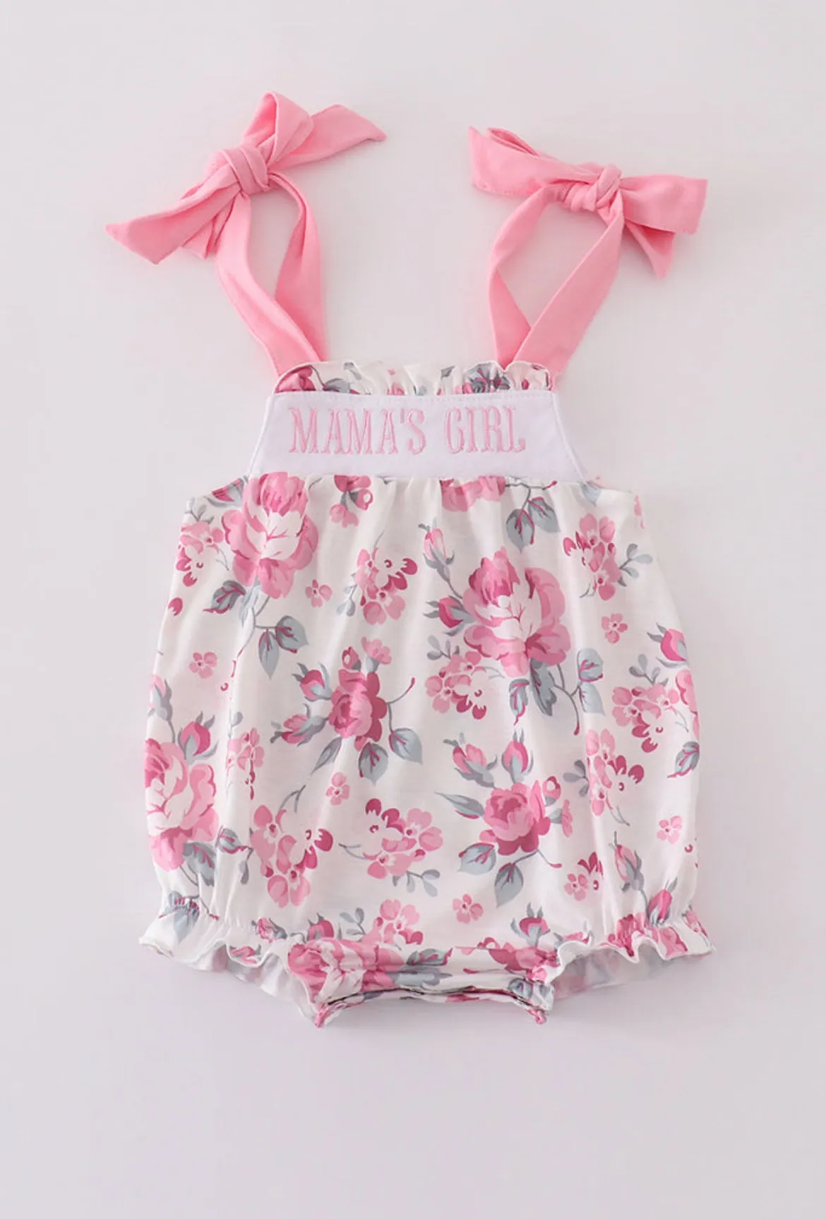 Mama’s Girl Embroidered Floral Bubble