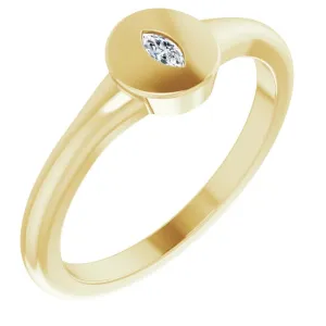 Marquise Diamond signet ring