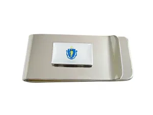 Massachusetts State Flag Pendant Money Clip