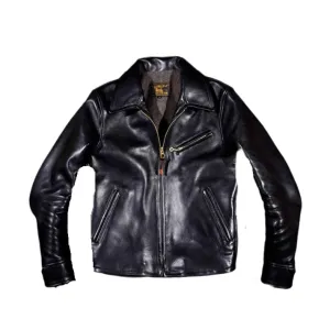 Men's Half Belt Sports Leather Jacket