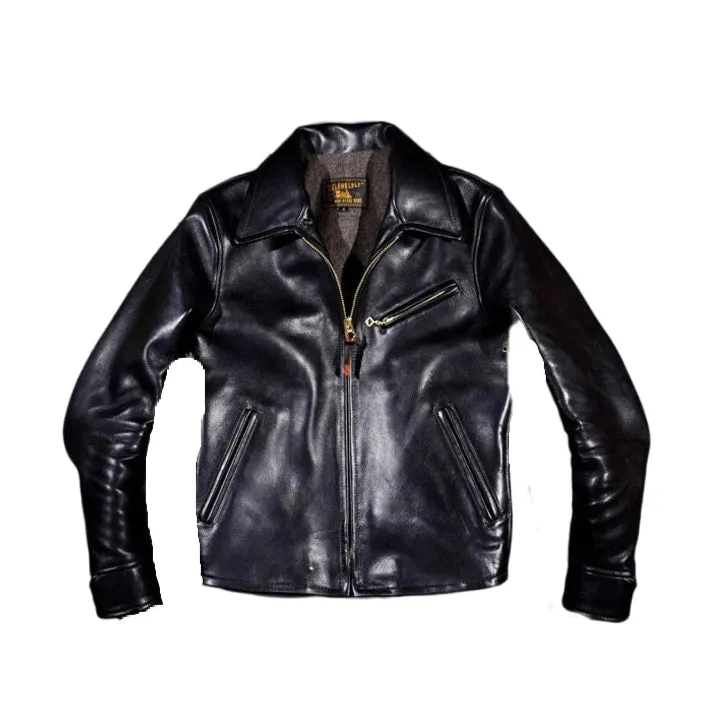 Men's Half Belt Sports Leather Jacket