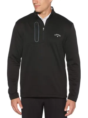 Mens Quarter Zip Pullover with Pocket