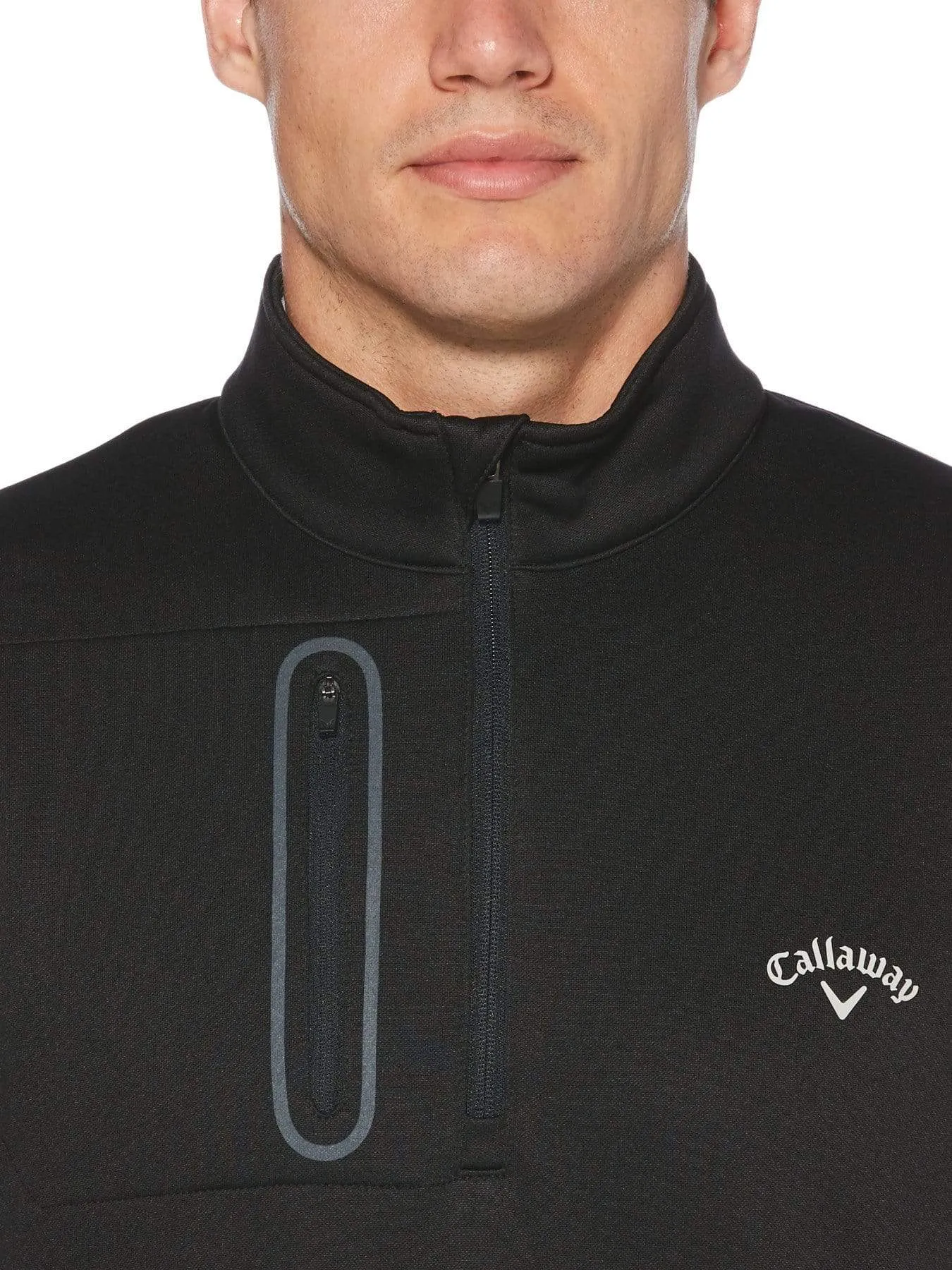 Mens Quarter Zip Pullover with Pocket