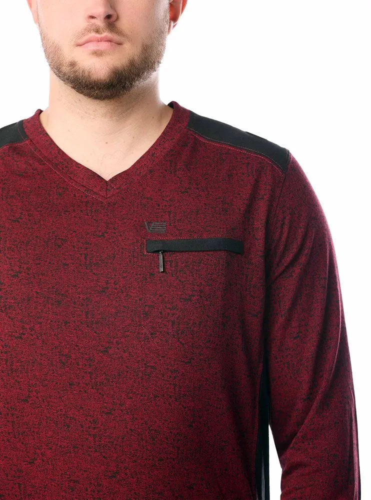 Men's v neck long sleeve t-shirt
