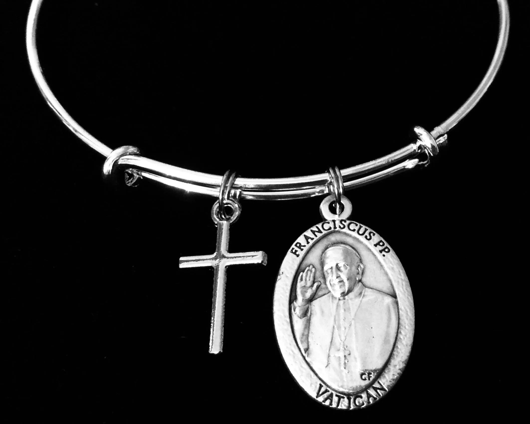 Merciful Like the Father Jubilee of Mercy Pope Francis Expandable Charm Bracelet
