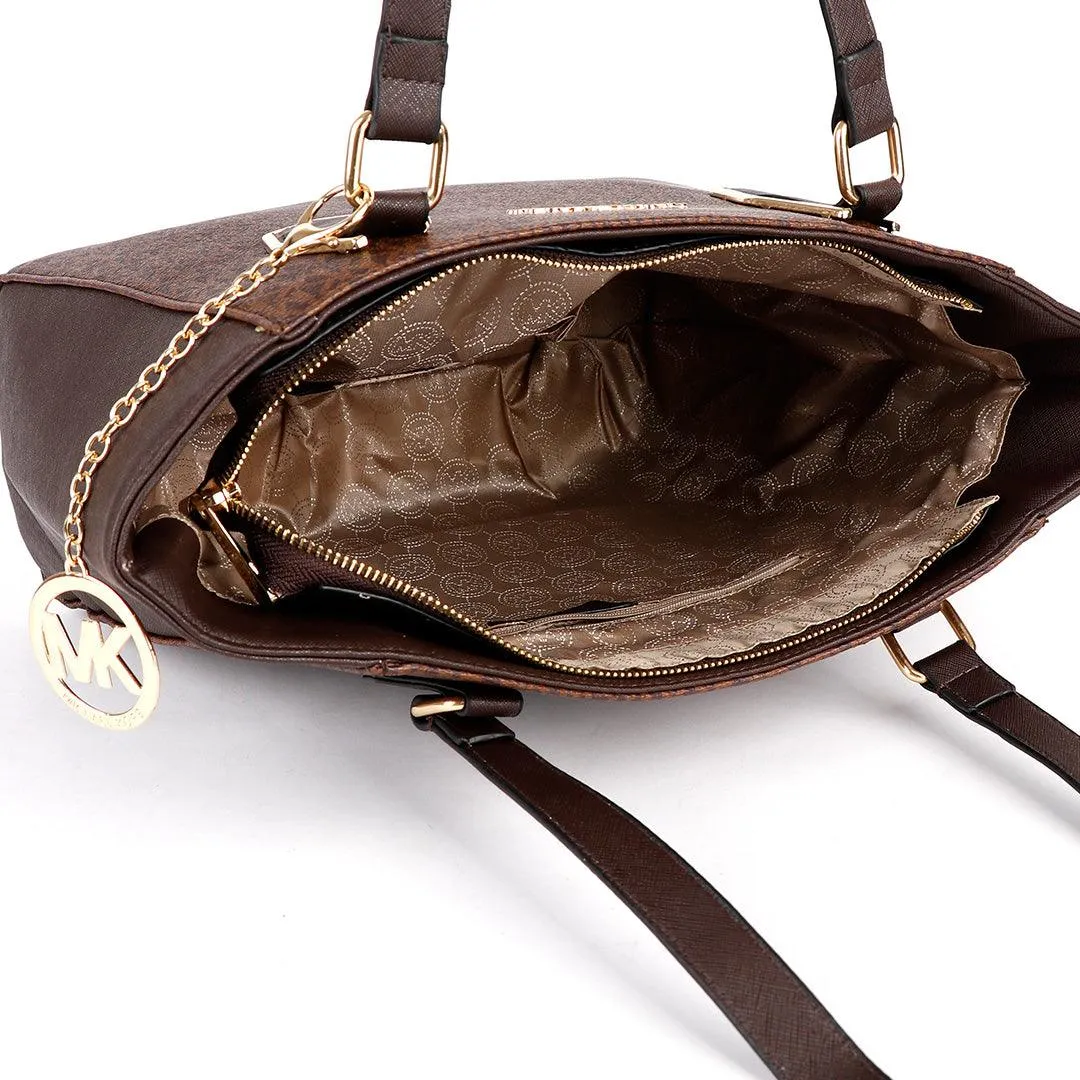 Michael Kors Voyager Tote Bag With Sling-Coffee