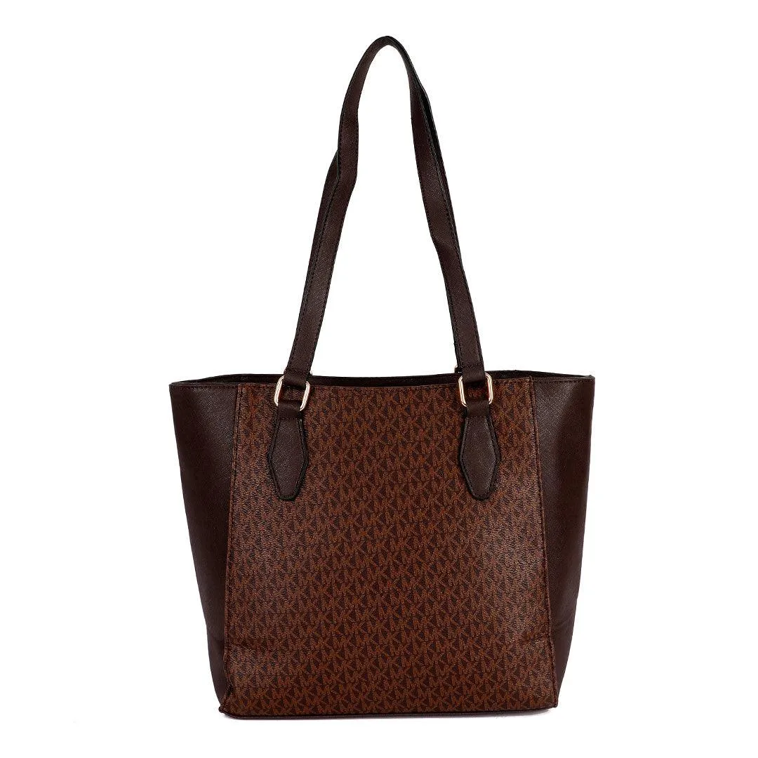 Michael Kors Voyager Tote Bag With Sling-Coffee