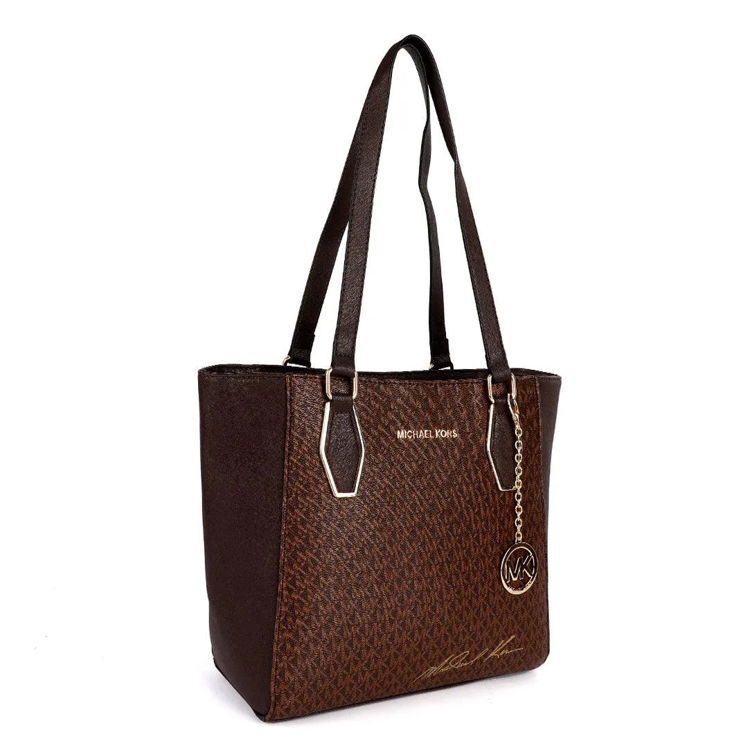 Michael Kors Voyager Tote Bag With Sling-Coffee