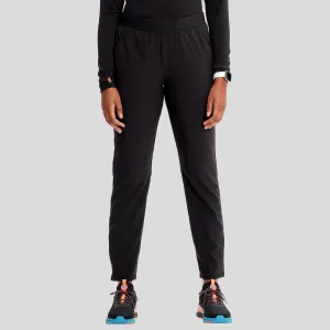 Mid Rise Pull-on Tapered Leg Cargo Pant | Black