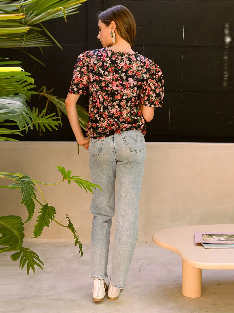 Midnight Love Scallop Top