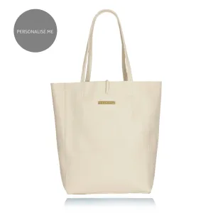 Milan - Soft Leather Tote Bag in Cream