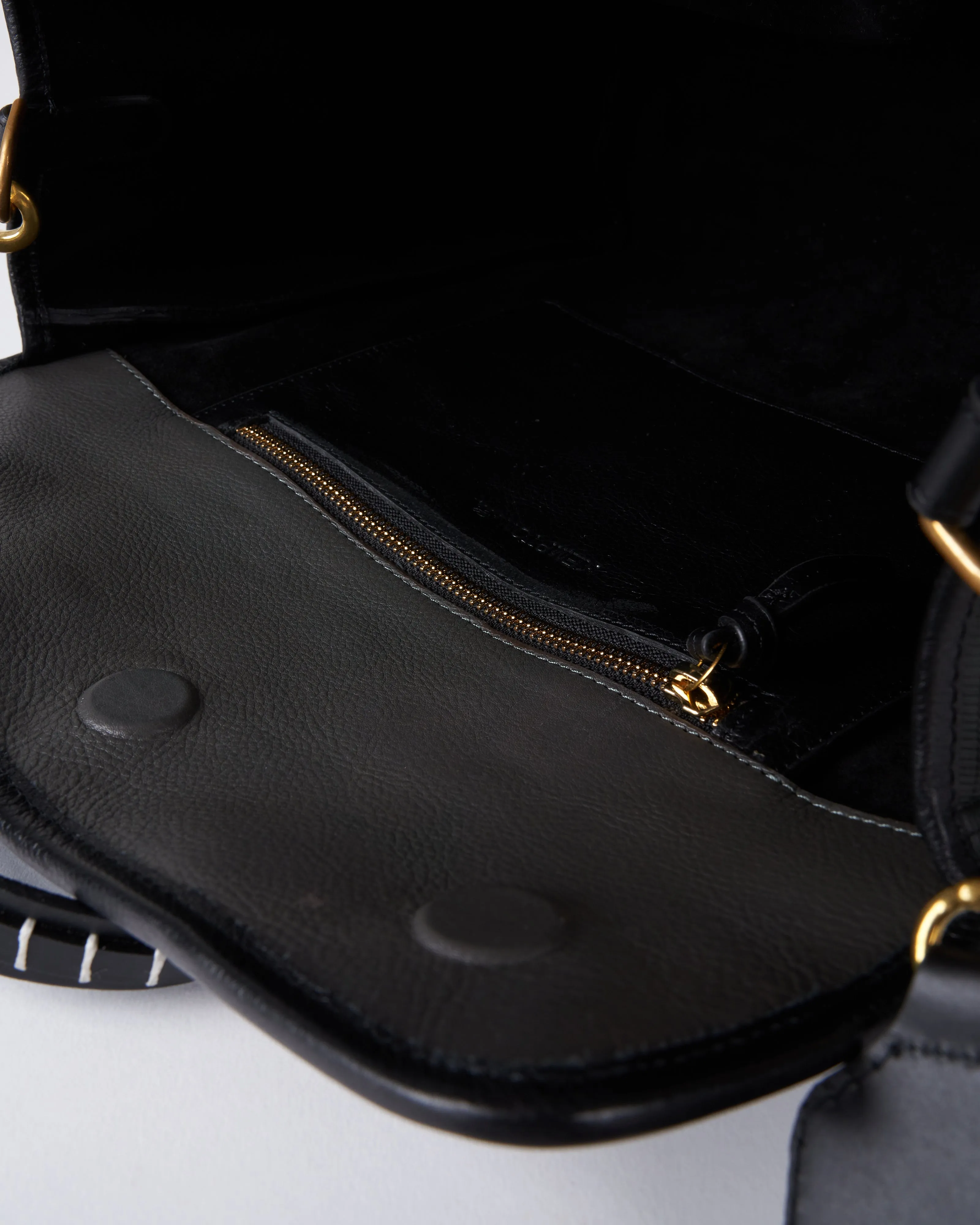 mini crock sea blue ella bag - black blue blkblu