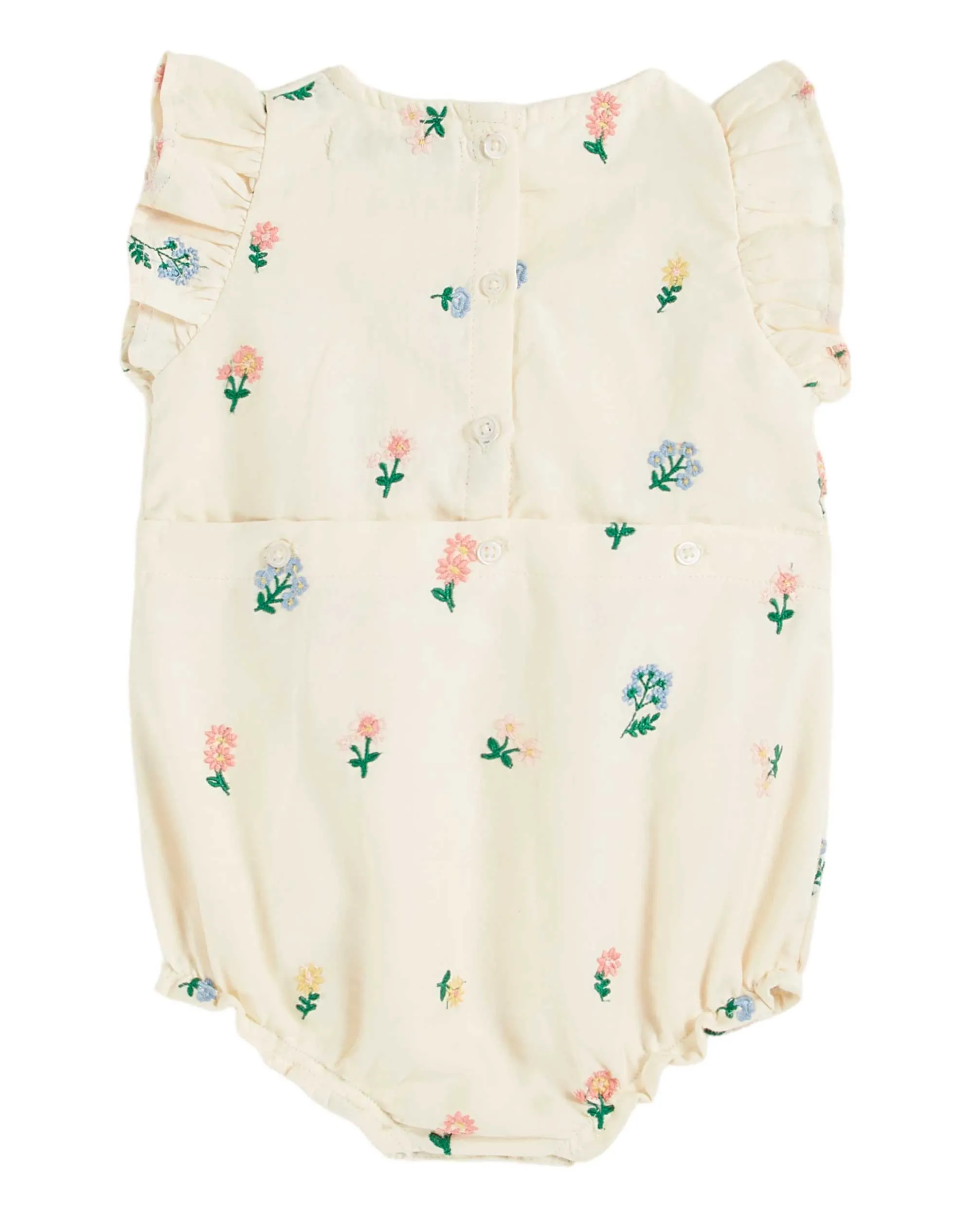 Mini Floral Embroidered Romper