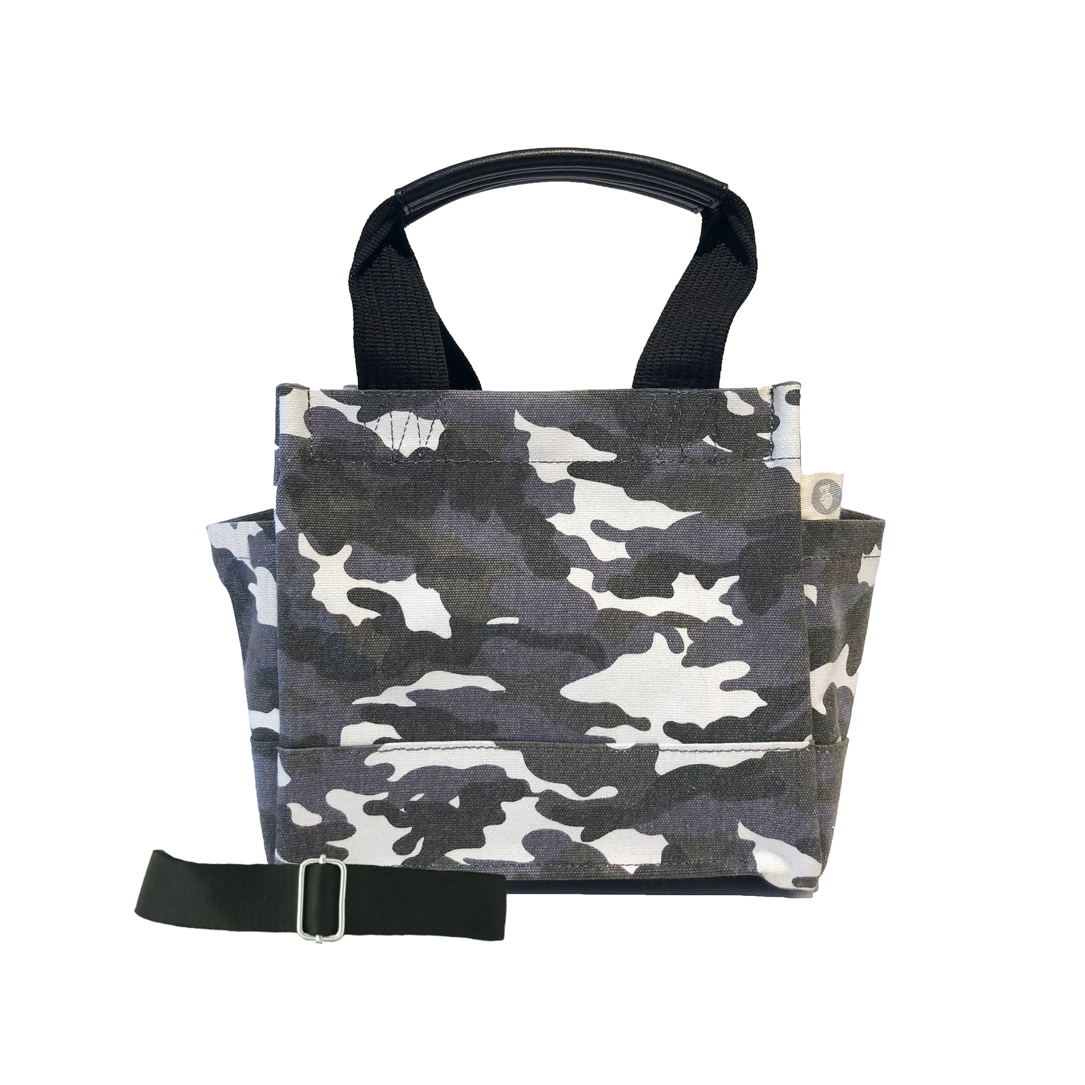 Mini Luxe North South Bag: Grey Camouflage