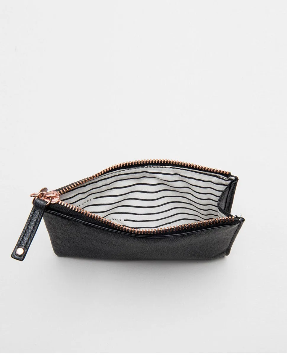 Mini RFID Leather Coin Purse - Black