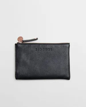 Mini RFID Leather Coin Purse - Black