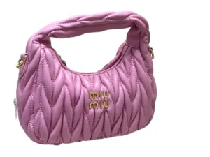 Miu Miu Matelassé Nappa Leather Mini Hobo Bag