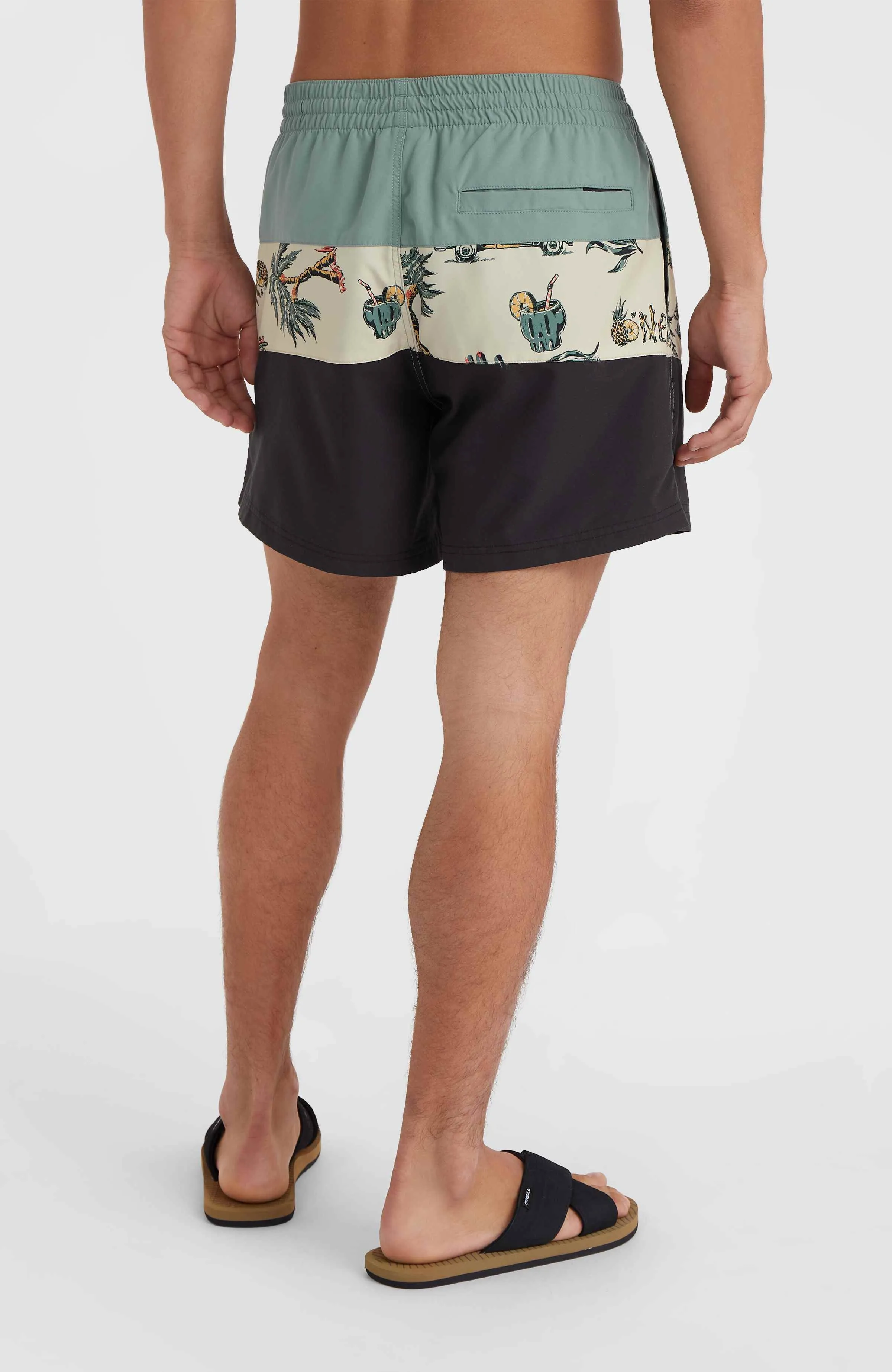 Mix and Match Cali Block 15'' Badehose | Beige Venice Beach