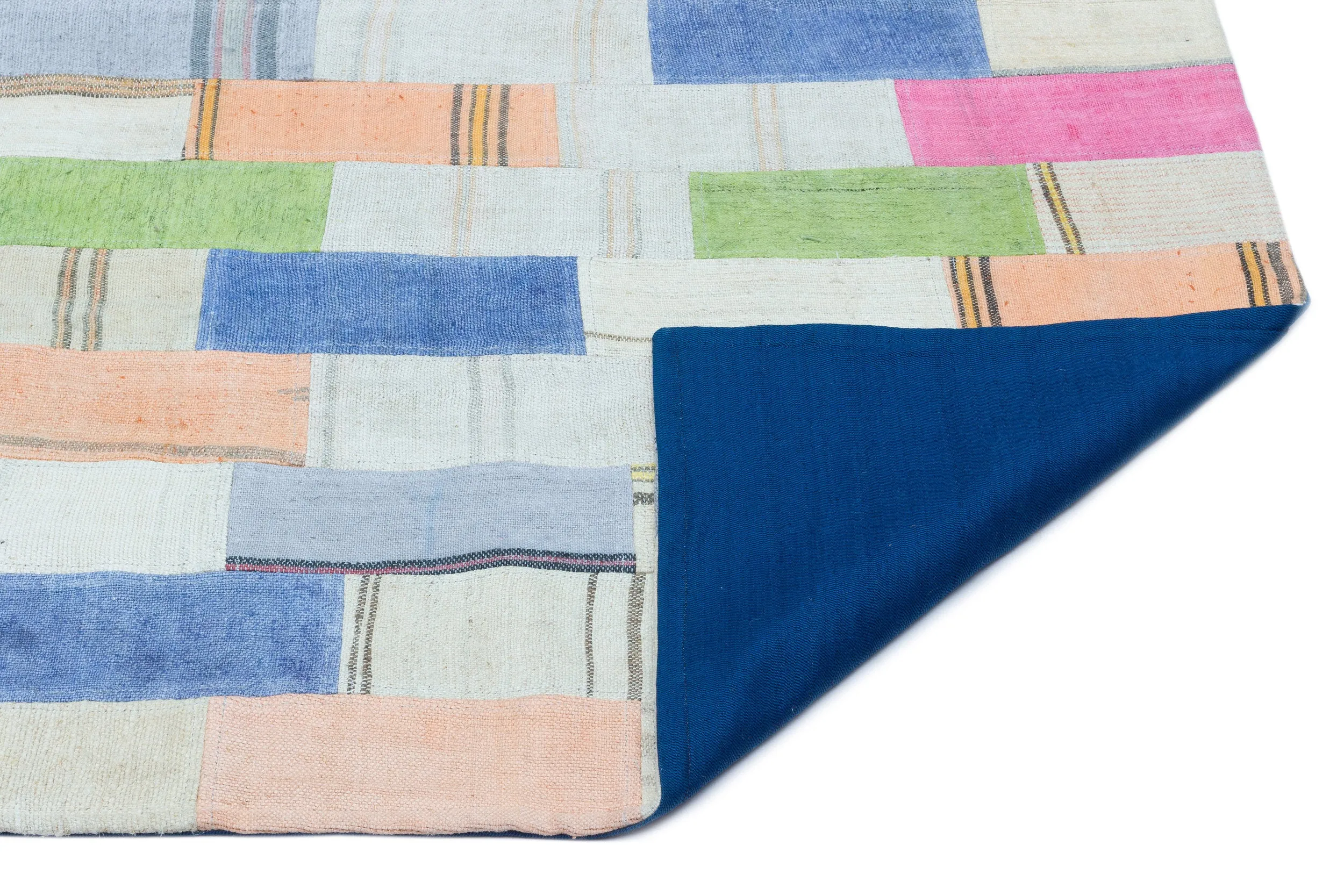Mixed Over Dyed Kilim Patchwork Unique Rug 2'9'' x 5'1'' ft 83 x 156 cm