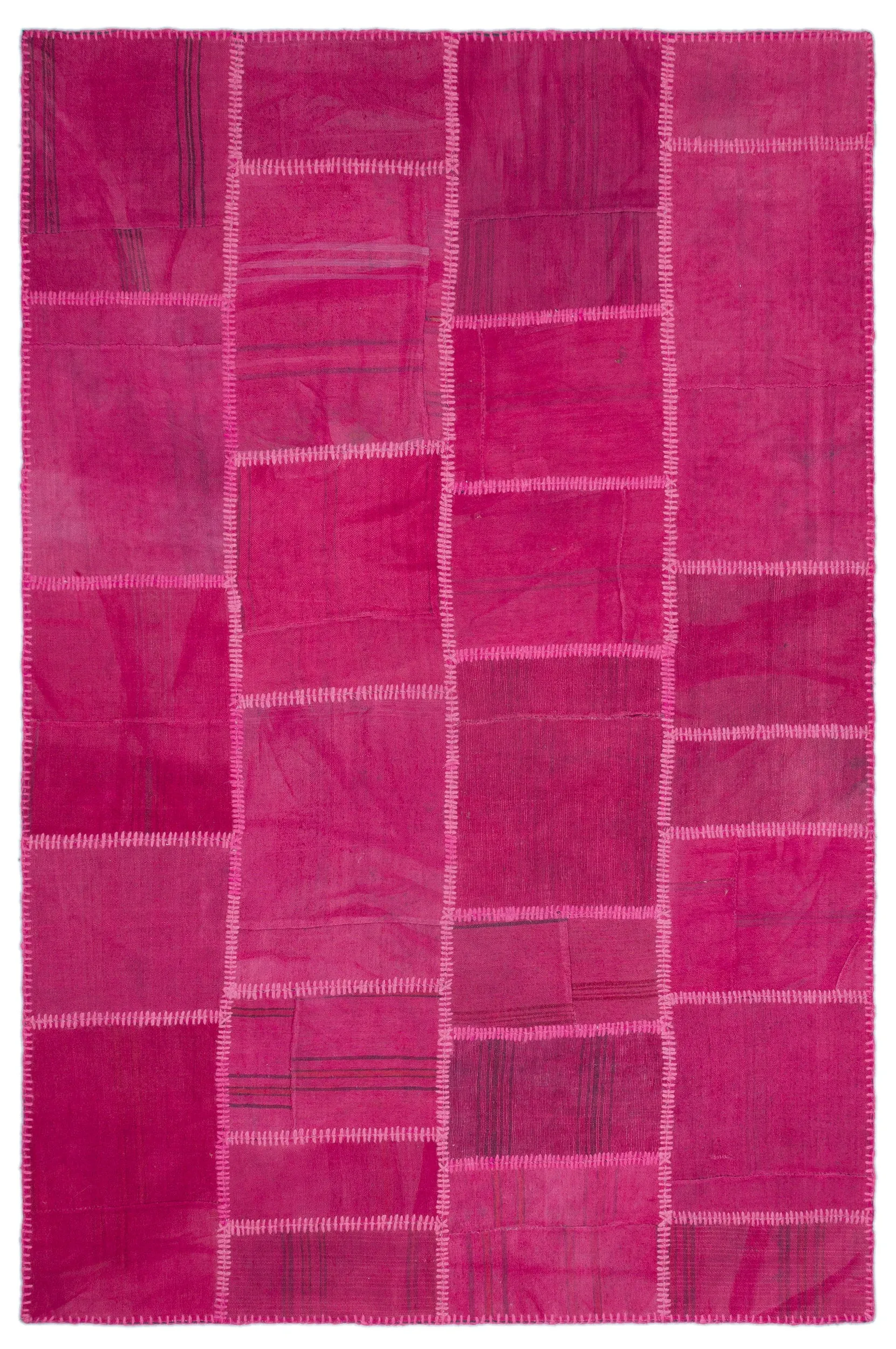 Mixed Over Dyed Kilim Patchwork Unique Rug 5'1'' x 7'8'' ft 155 x 234 cm