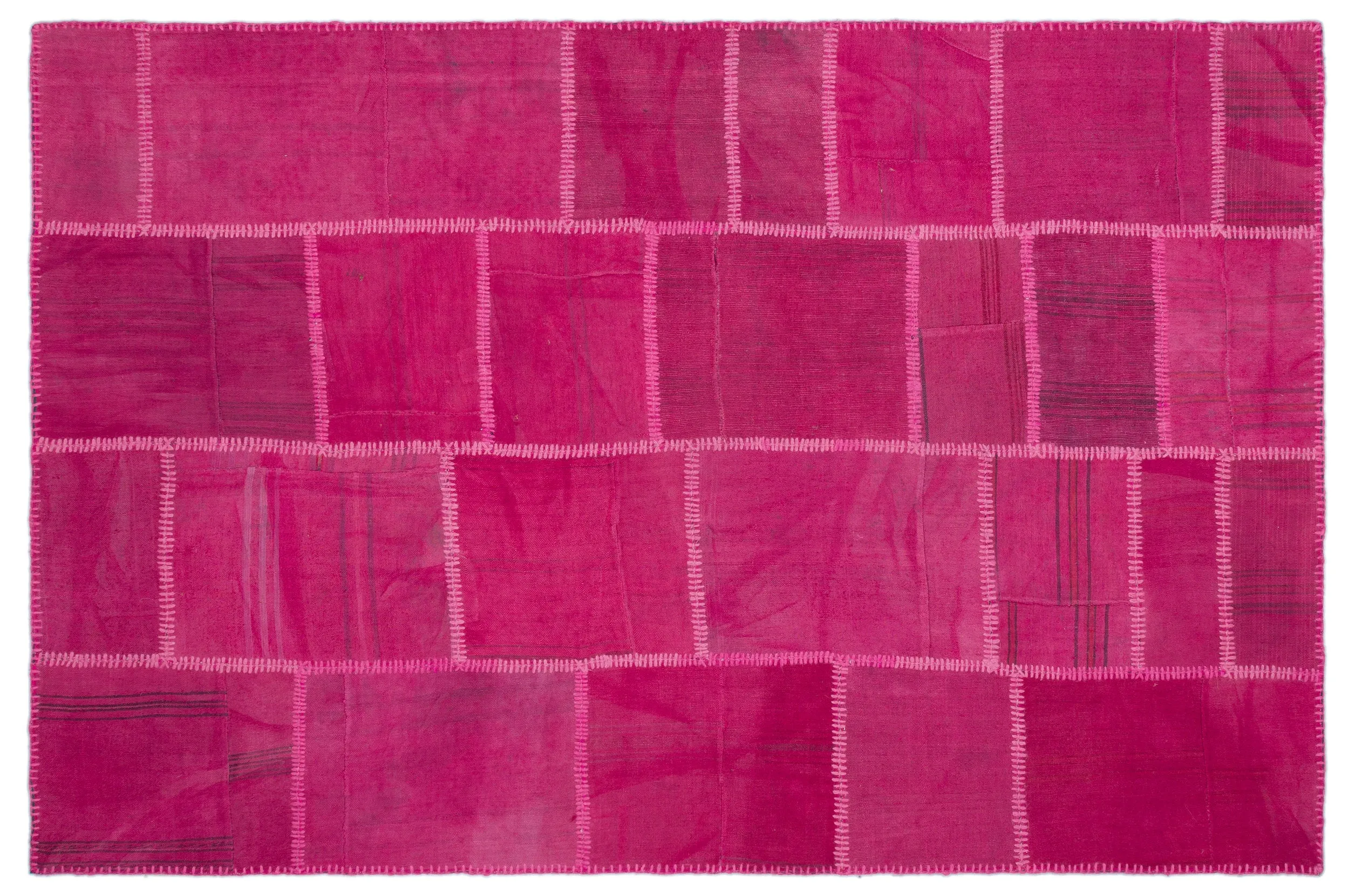 Mixed Over Dyed Kilim Patchwork Unique Rug 5'1'' x 7'8'' ft 155 x 234 cm