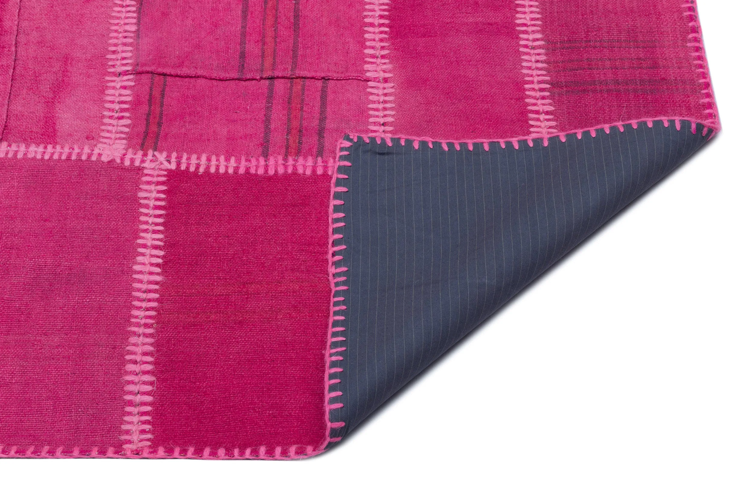 Mixed Over Dyed Kilim Patchwork Unique Rug 5'1'' x 7'8'' ft 155 x 234 cm