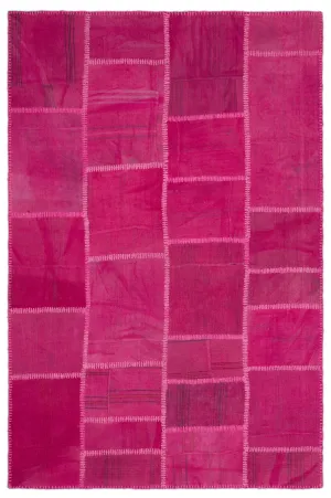 Mixed Over Dyed Kilim Patchwork Unique Rug 5'1'' x 7'8'' ft 155 x 234 cm