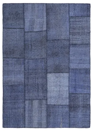 Mixed Over Dyed Kilim Patchwork Unique Rug 5'3'' x 7'7'' ft 160 x 230 cm