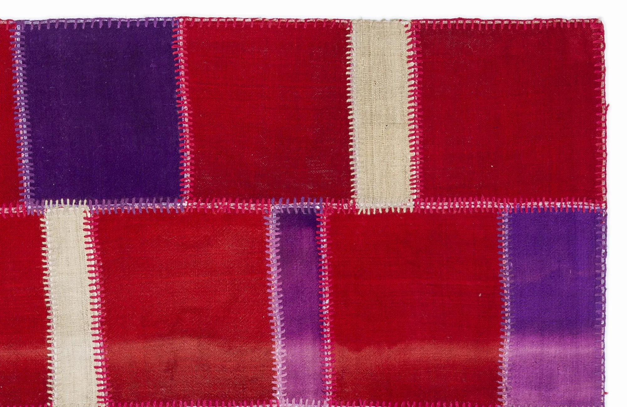 Mixed Over Dyed Kilim Patchwork Unique Rug 5'3'' x 7'7'' ft 160 x 230 cm