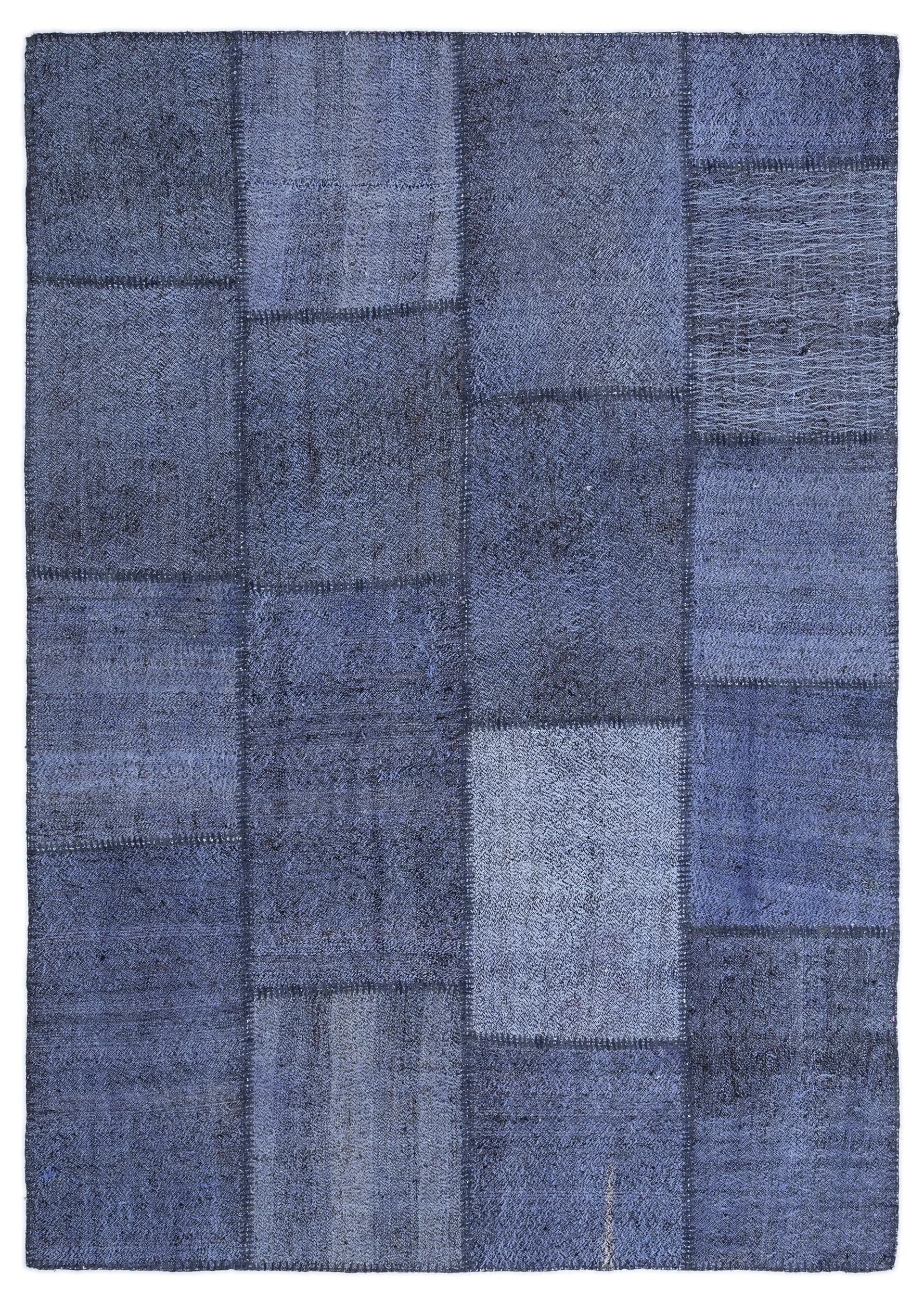 Mixed Over Dyed Kilim Patchwork Unique Rug 5'3'' x 7'7'' ft 160 x 230 cm