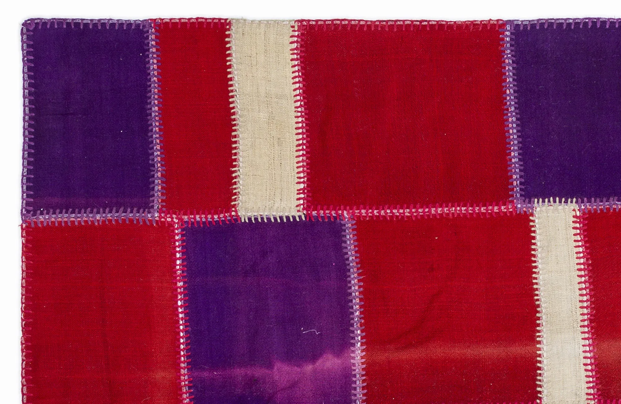 Mixed Over Dyed Kilim Patchwork Unique Rug 5'3'' x 7'7'' ft 160 x 230 cm
