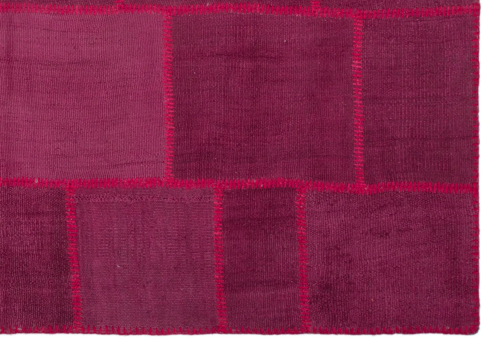 Mixed Over Dyed Kilim Patchwork Unique Rug 5'4'' x 7'7'' ft 162 x 231 cm